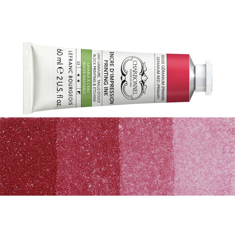 Water-Washable Oil-Based Printmaking Ink, Geranium Red