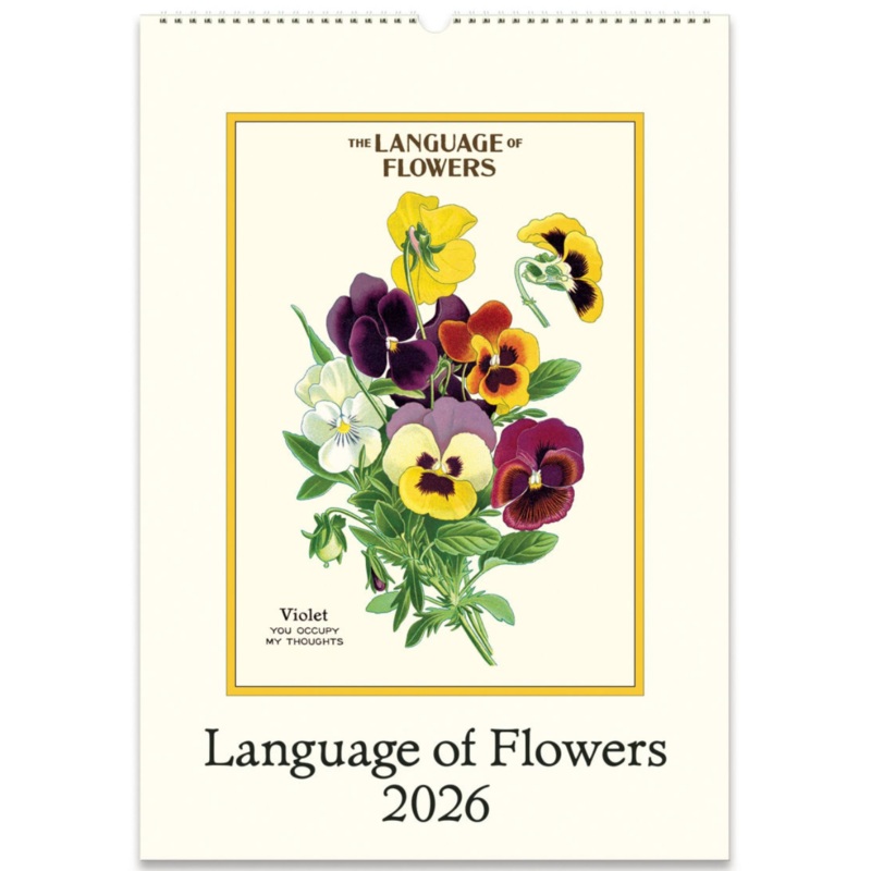 2026 Cavallini Wall Calendar – Language of Flowers
