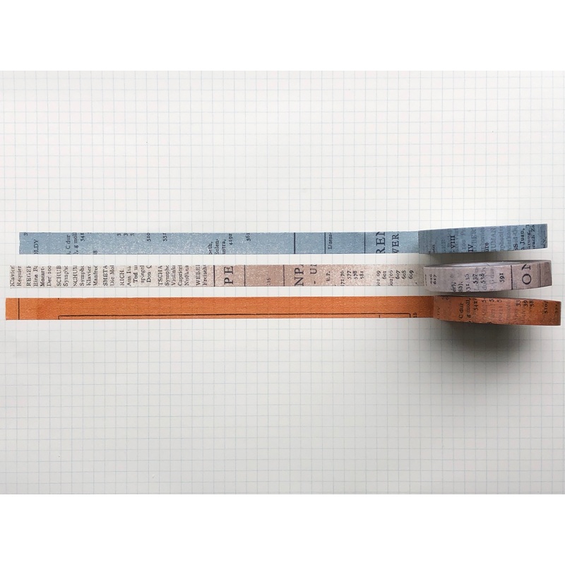 Classiky – Yoko Inoue Old Book 10mm Masking Tape – Set of 3