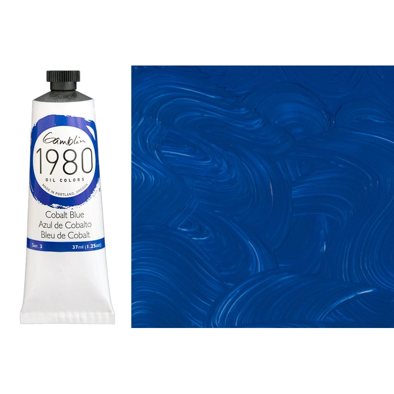 Gamblin 1980 Oil Colors, Cobalt Blue 37mL tube