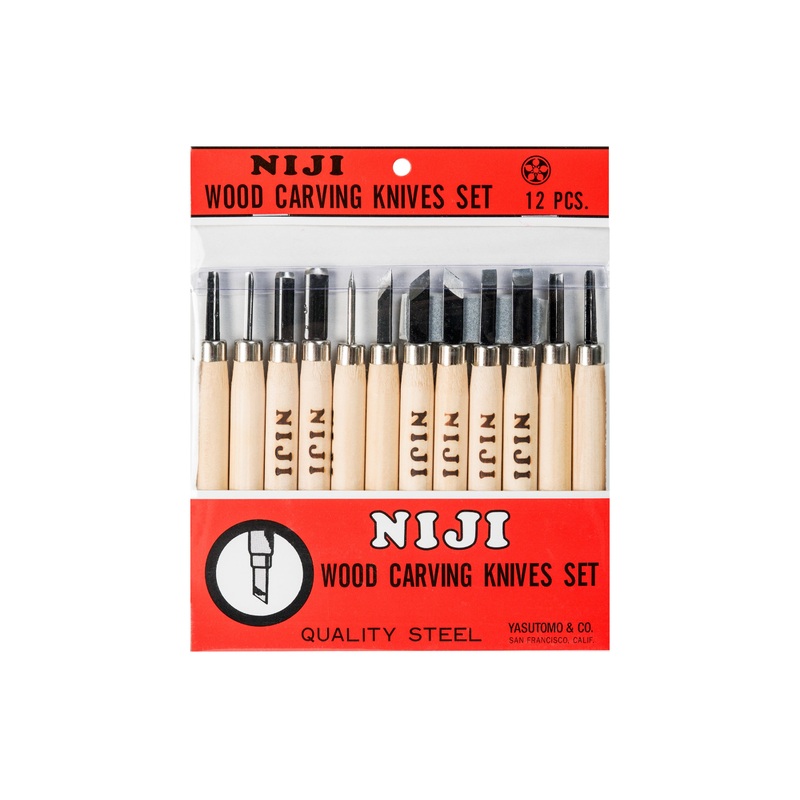 Niji Carving Knives, Set of 12 with Sharpening Stone