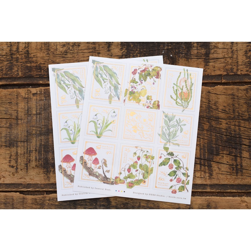 OURS x Hank Wild Wreath Stamp Stickers