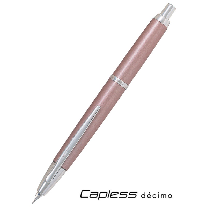 Pilot Capless Decimo Fountain Pen – Champagne Pink Medium