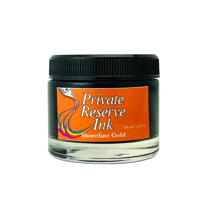 PRIVATE RESERVE, Ink Bottle – PREMIUM Inks SHORELINE GOLD (60mL).