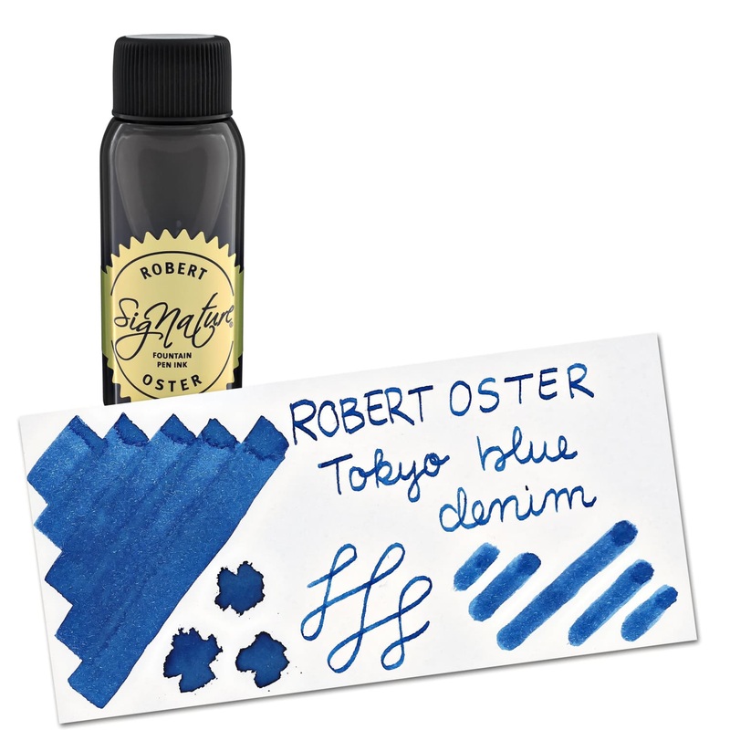 Robert Oster Bottled Ink in Tokyo Blue Denim – 50mL