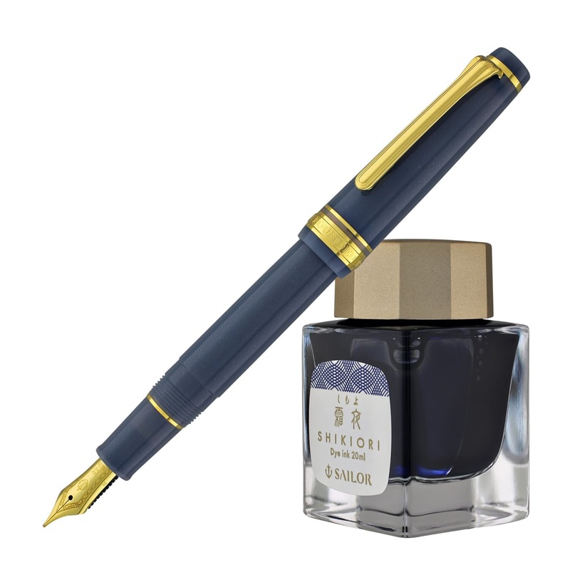 Sailor Pro Gear Slim Fountain Pen in Seasonal Festival Series Koi Set with Ink – 14K Gold Medium