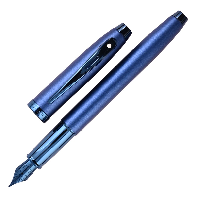 Sheaffer 100 Fountain Pen – Satin Blue PVD Fine