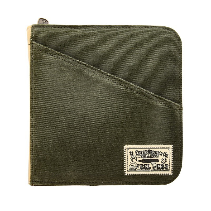 Esterbrook 20 Pen Zipper Case in Army Green