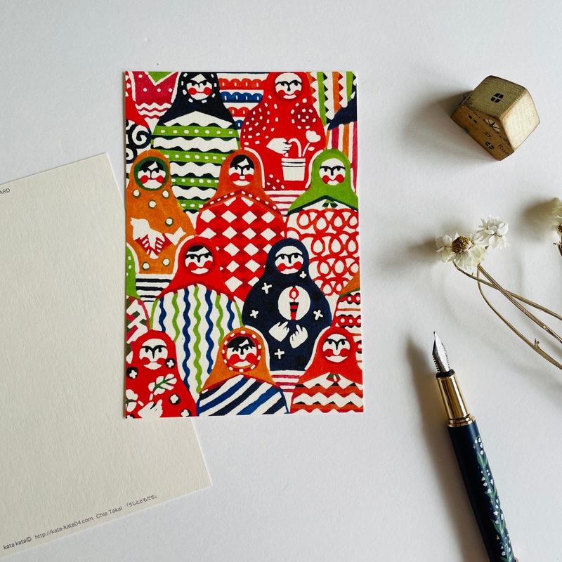 KATA KATA Katazome Print Postcard – Matryoshka