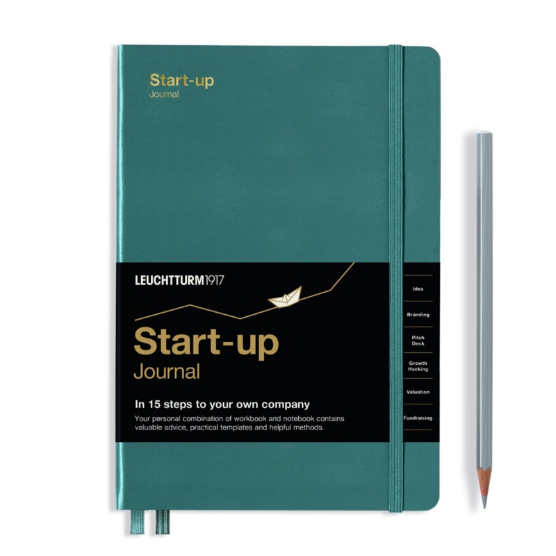Leuchtturm1917 Start-up A5 Medium Journal Hardcover Notebook – Stone Blue