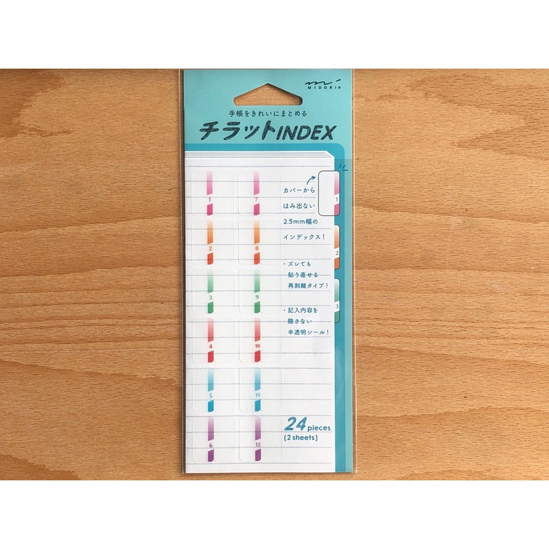 Midori Planner Index Label – Number Color