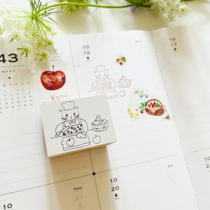 Yokoo Satomi x niconeco zakkaya Rubber Stamp – Neko Chef