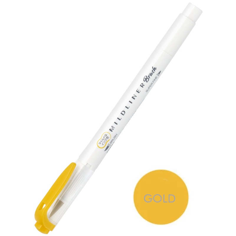 Zebra Mildliner Brush Pen – Gold