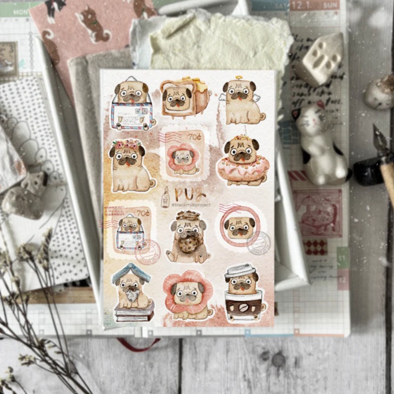 Black Milk Project Sticker Sheet – Pug