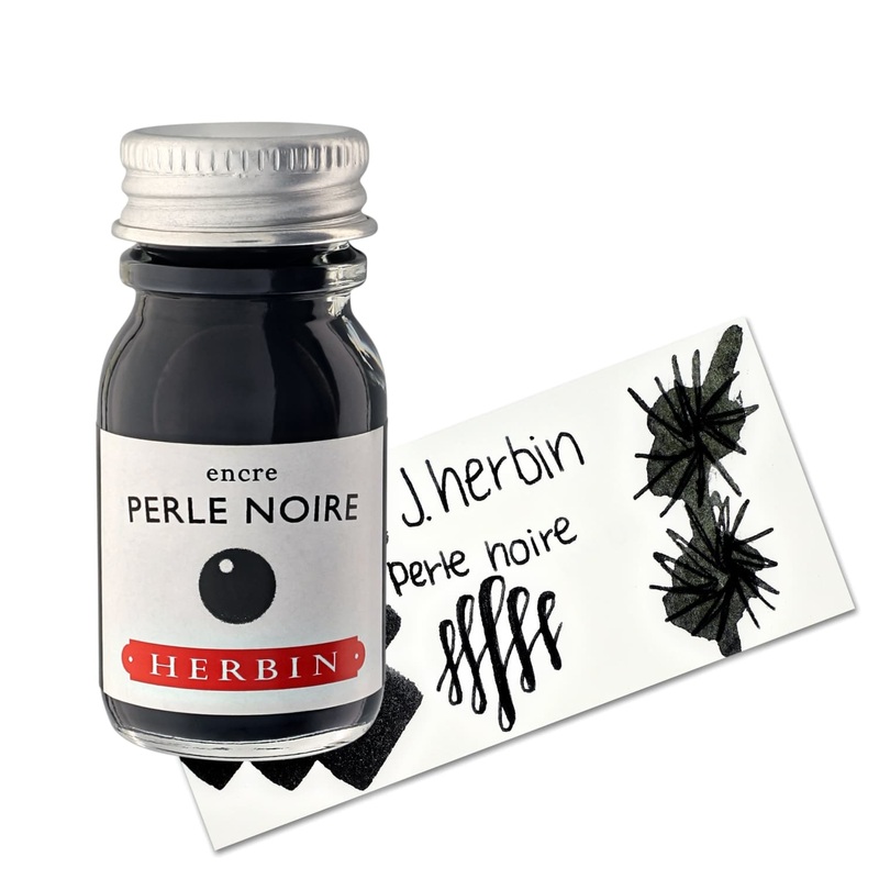 J. Herbin Perle Noire (Black Pearl) Bottled Fountain Pen Ink and Cartidges Cartridges