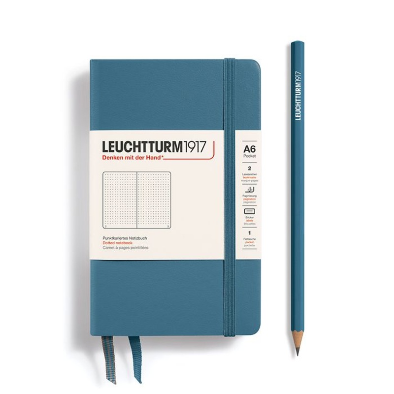 Leuchtturm1917 Stone Blue, Pocket (A6), 187 p., dotted