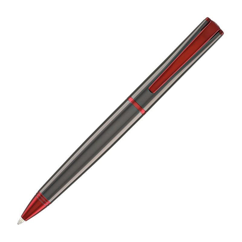 Monteverde Impressa Ballpoint Pen in Gunmetal with Red Trim
