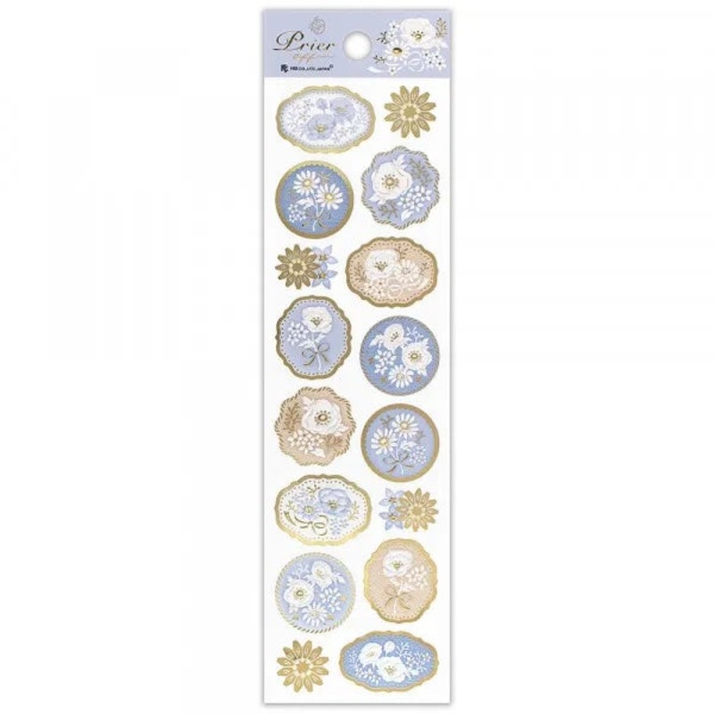 NB – PRIER Gold Foil Pearlescent Stickers – Bleu Roi