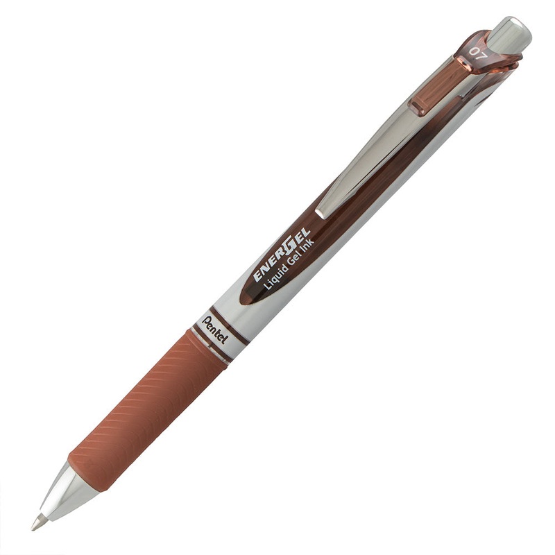 Pentel EnerGel Gel Roller, Brown – 0.7 mm