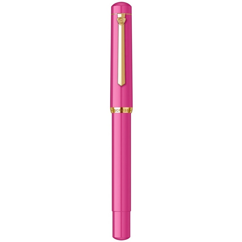SCRIKSS, Fountain Pen – 419 Piston Filler PINK GT. Medium
