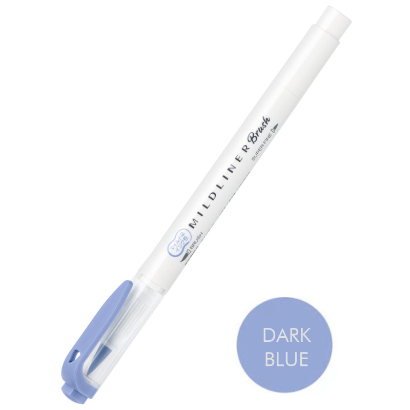 Zebra Mildliner Brush Pen – Dark Blue