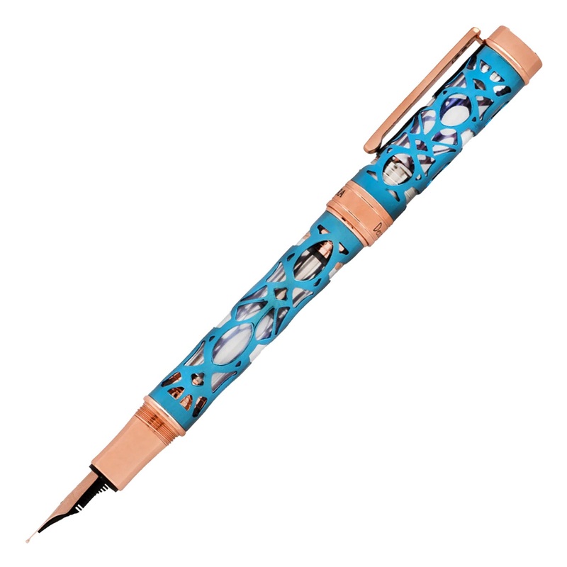 Conklin Endura Deco Crest Fountain Pen – Demo Blue RGT Extra Fine