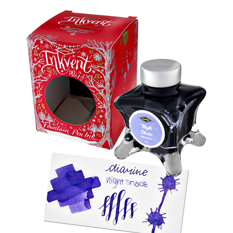 Diamine Inkvent Red Edition Standard Bottled Ink in Night Shade – 50 mL