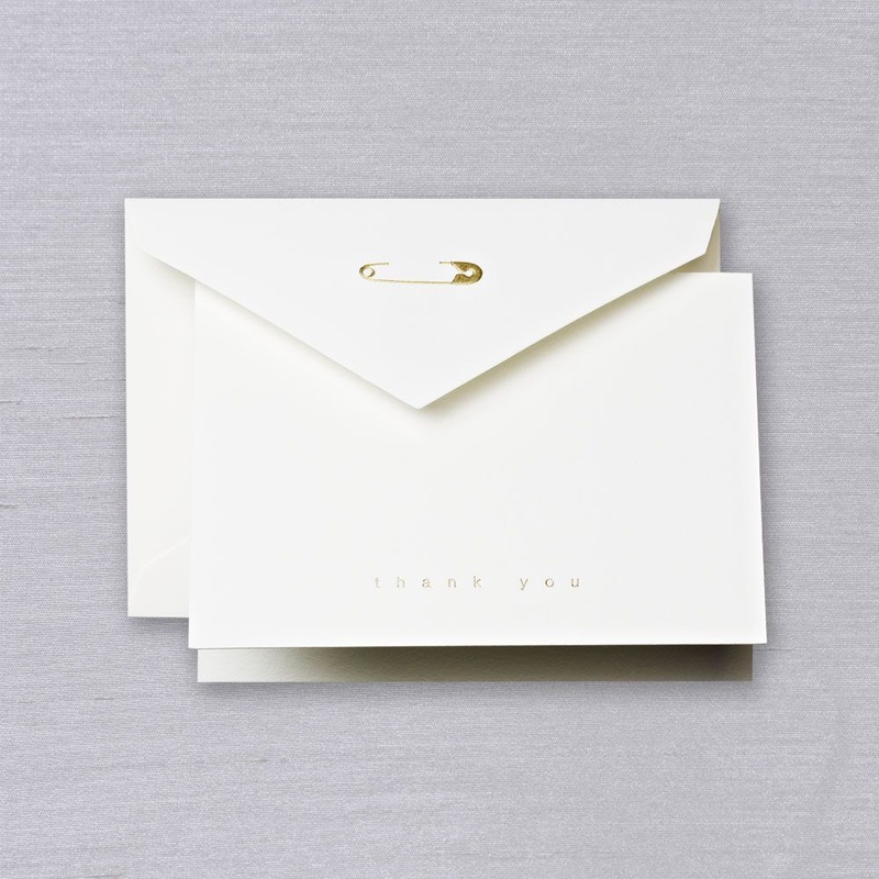 Diaper Pin Thank You Note