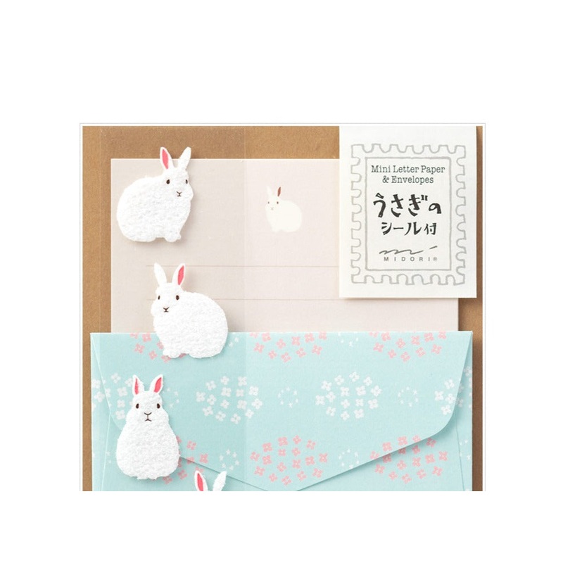 Extra-Mini Letter Set with Rabbit Stickers