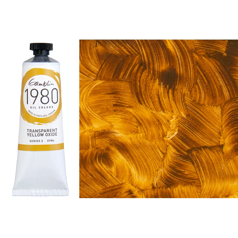 Gamblin 1980 Oil Colors, 37 mL, Transparent Yellow Oxide