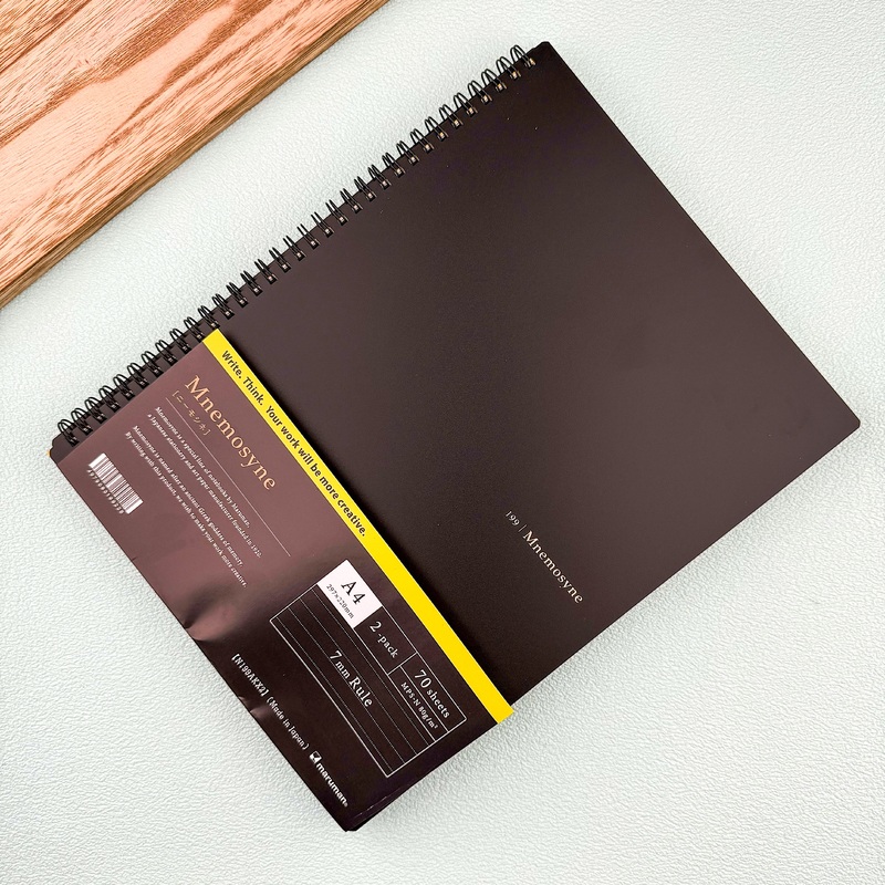 Maruman Mnemosyne Notebook – Lined – A4 – 2pk