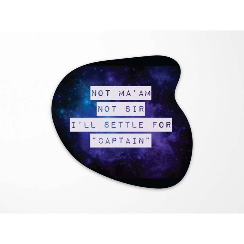 Nonbinary Pride “Captain” Galaxy Vinyl Sticker