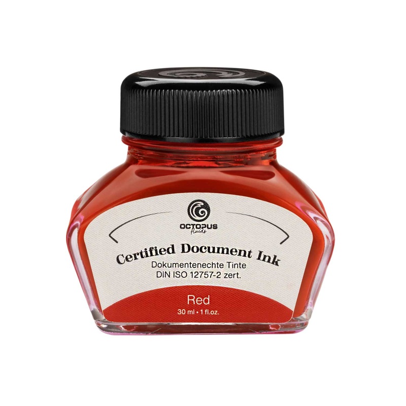 Octopus Certified Document Ink Bottle, Red – 30ml
