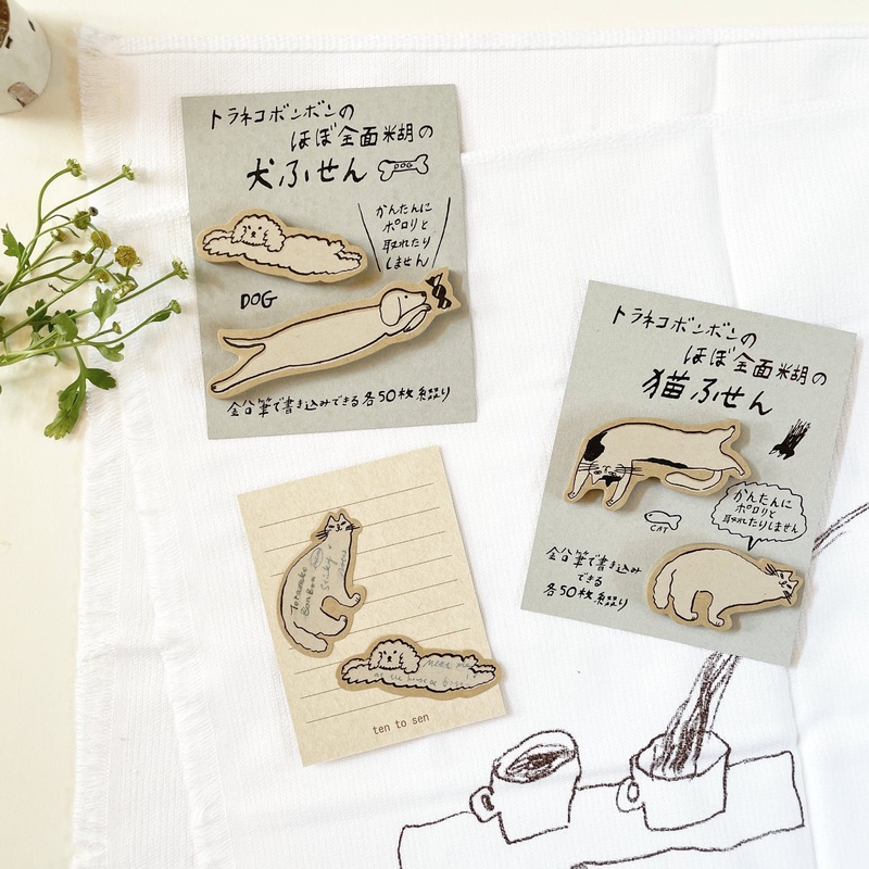 Toraneko Bonbon Full Adhesive Sticky Notes(B) Cat