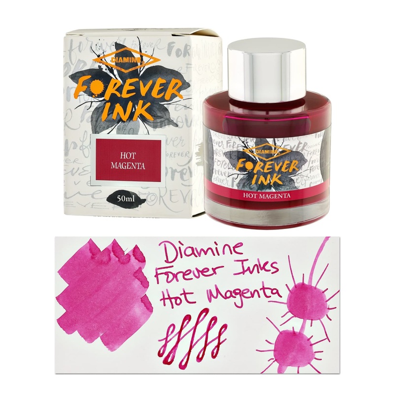 Diamine Forever Ink Bottled Ink in Hot Magenta – 50 ml