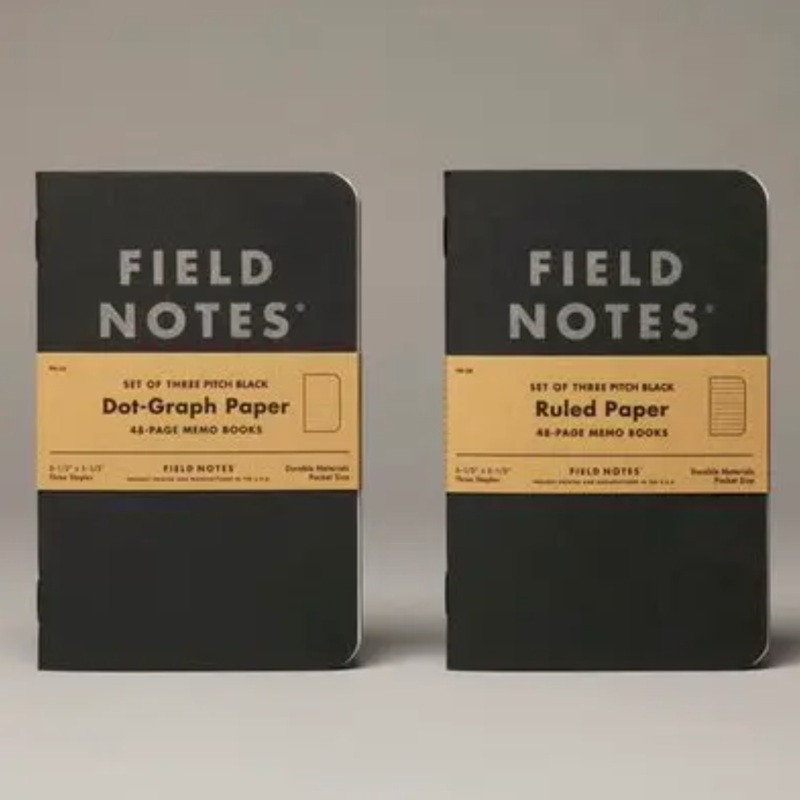 Field Notes Pitch Black Ruled Memo Book