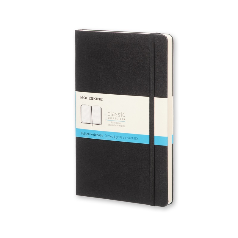 Moleskine Large Classic Hard Cover Notebook – Dot Grid Black