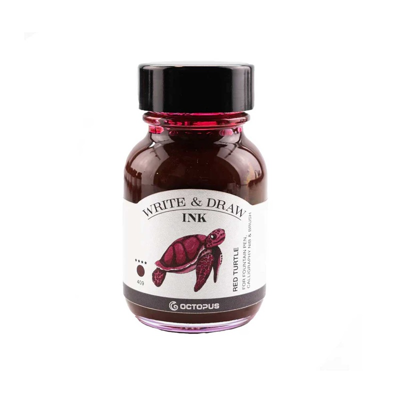 Octopus Write & Draw Ink Bottle, Red Turtle – 50ml