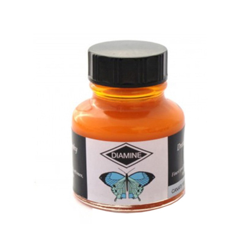Diamine Calligraphy & Drawing Acrylic Ink Bottle, Canary Yellow – 30ml