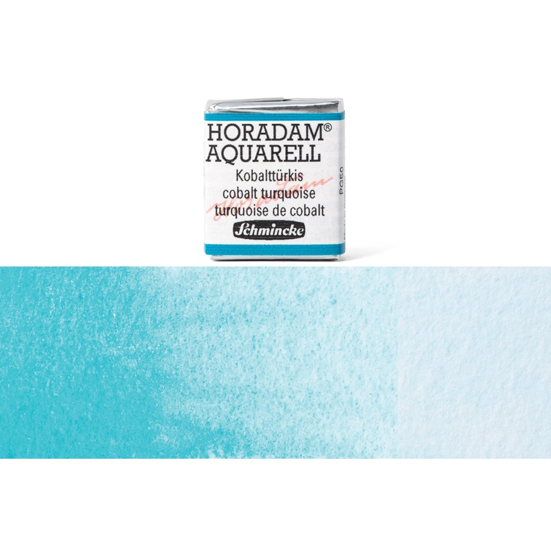 Horadam Watercolor Half Pan, #509 Cobalt Turquoise