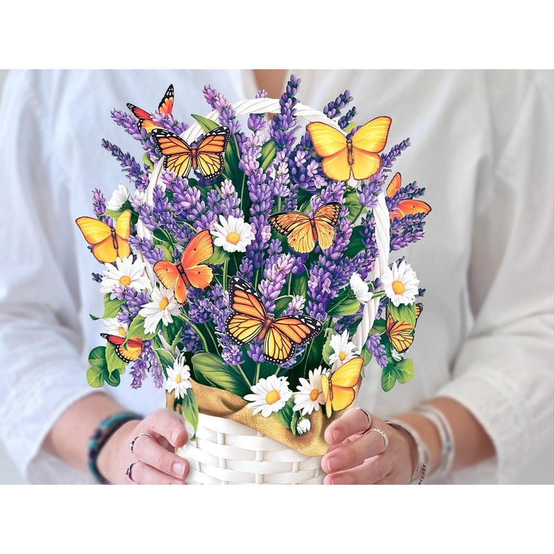 Lavender & Butterflies Pop Up Greeting Bouquet