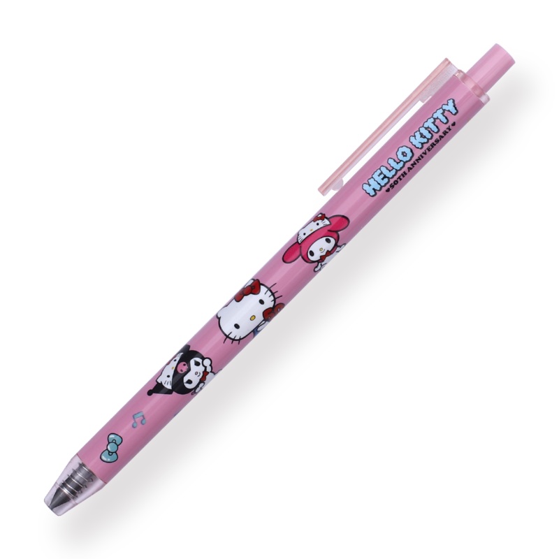 Sun-Star x Sanrio Metacil Light Knock Pencil – Hello Kitty 50th Anniversary with My Melody and Kuromi Pink