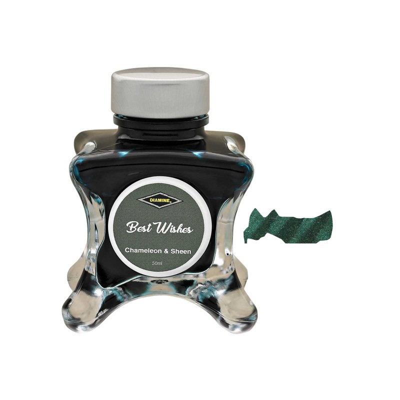 Diamine Inkvent Chameleon & Sheen Ink Bottle, Best Wishes – 50ml