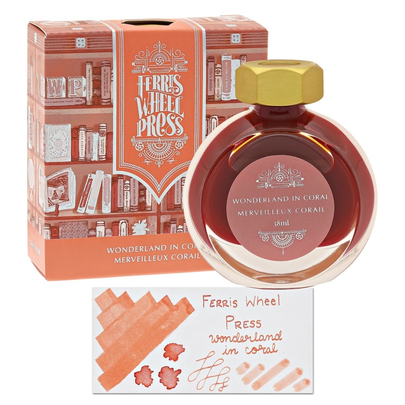 Ferris Wheel Press in Wonderland In Coral Shimmer Bottle Ink – 38 mL