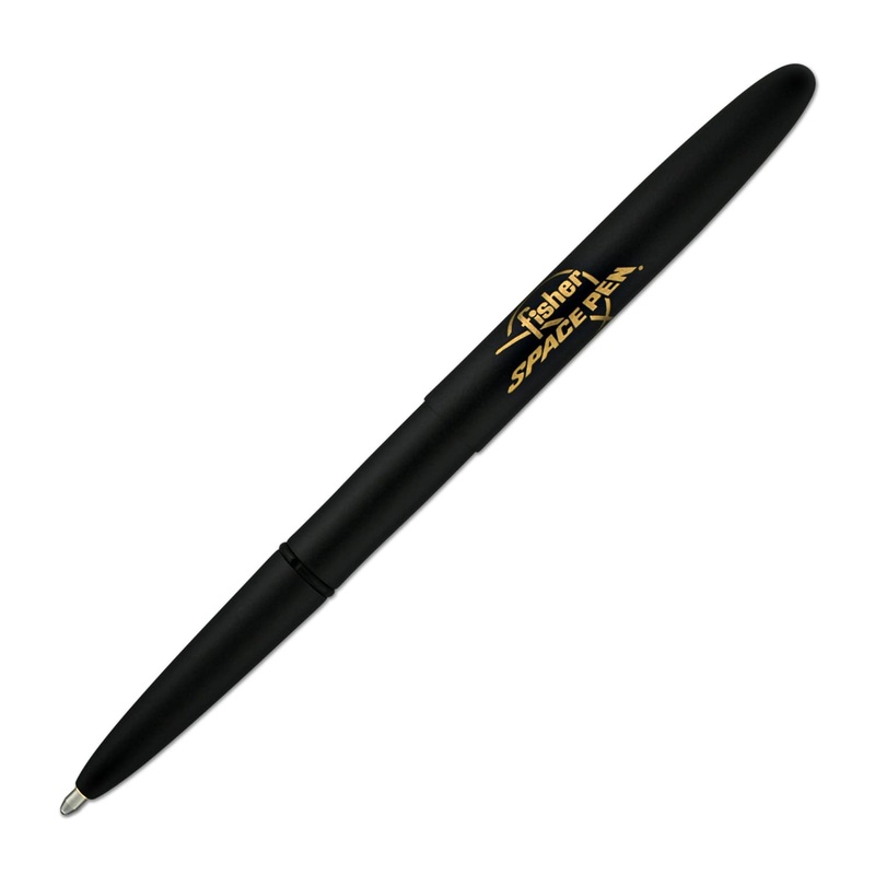 Fisher Space Pen Bullet Ballpoint Pen in Matte Black with Fisher Space Pen Logo