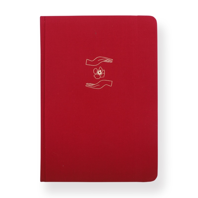 Flowers Notebook – A5 – Dot Grid – Red