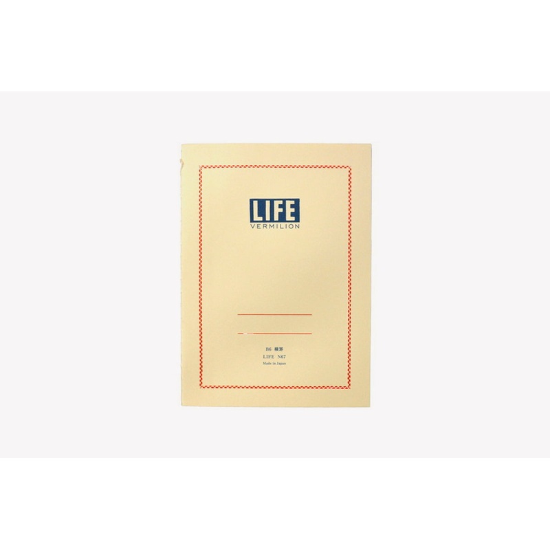 LIFE STATIONERY Vermilion Notebook (B6) – Lined (N67)