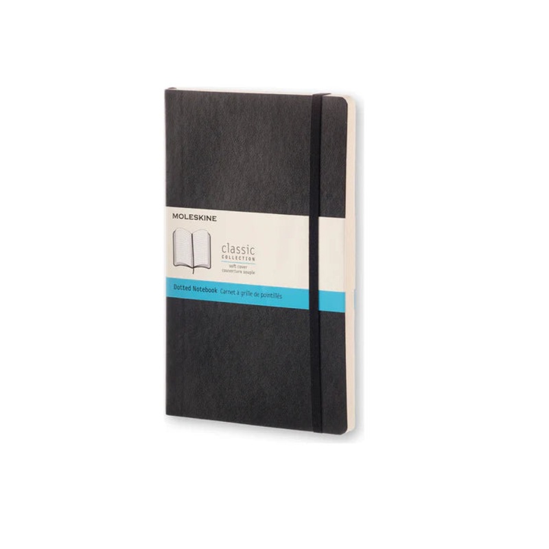 Moleskine Classic Large (A5) Softcover Notebook – Black Dotted