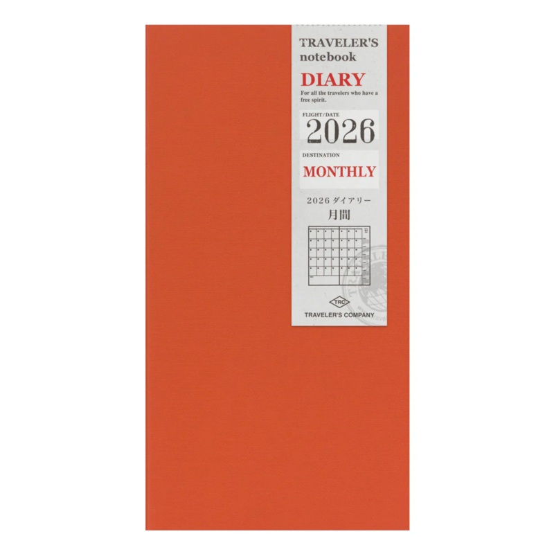 Pre-order Traveler’s Notebook Regular Size 2026 Monthly Planner(October delivery)