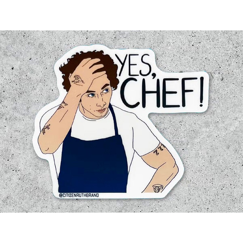 The Bear Yes, Chef Carmy Vinyl Sticker